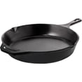 thumbnail image 1 of Sartén de hierro fundido Utopia Kitchen de 26 cm, para chef, pre-sazonada, apta para parrilla, para uso en interiores y exteriores, color negro, 1 of 5