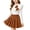 Z17 Coffee, variant on Mifsaly 2 Piece Skirt Sets for Girls Long Sleeve Ribbed Ruffle Tops with Bowknot and Pleated Skirts Toddler Kids Cute Casual School Fall Winter Outfits
