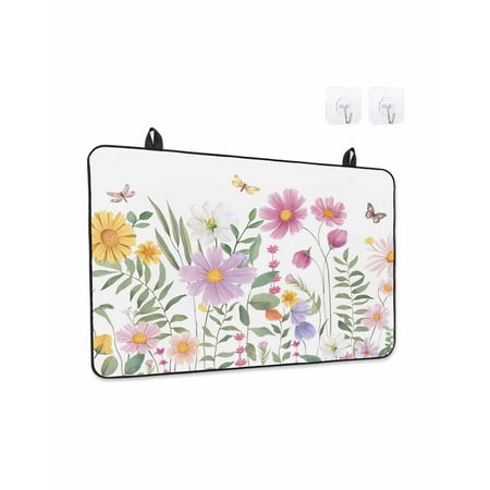 Botanical Floral Stove Top Covers for Electric Stove Kitchen Glass Ceramic Electric Cooktop Covers 28.5 x20.5 Spring Colorful Flowers Butterfly HeatResistant Oven/Countertop/Dishwasher Protector