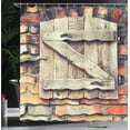 thumbnail image 4 of Ambesonne Wooden Shower Curtain, Natural Red Brick House, 69"Wx75"L, Pale Brown, 4 of 5