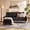 Black, variant on Lofka 80" Gray Linen Sectional Sofa with Left-Side Chaise, 3 Seat L-Shaped Couch, living room sofa with Deep Seats