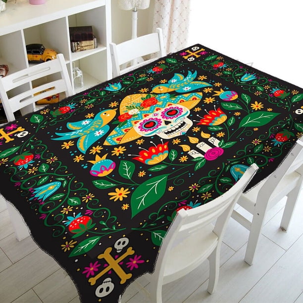 Mantel con diseño de calavera del Día Mexicano de los muertos, decoración de fiesta, mantel para el hogar, restaurante, decoración de cocina, accesorios para mantel xuanjing unisex