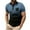 Blue, variant on WREESH Men's Gradient Sports Henley Shirts Pullover Zipper Short Sleeve Top with Pocket a Stylish Gradient Design for Active Men Blue