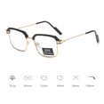 thumbnail image 3 of Anti-Blue Light Discoloration Reading Glasses Men Half Frame Photochromic Magnifying Glasses Computer Transparent Goggles Sunglasses, 3 of 4