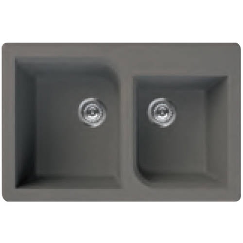 Transolid 33" x 22" Top Mount Dominica Ragusa Granite Kitchen Sink, Available in Various Colors