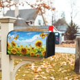 thumbnail image 6 of Flying Butterflies and Sunflowers Mailbox Covers Magnetic Standard Size,Spring Summer Floral Magnetic Mailbox Covers Mailbox Wraps Post Letter Box Cover for Holiday Outside Yard Decor 18"x21", 6 of 6