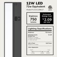 thumbnail image 3 of Inlight 22-inch LED Under Cabinet Lighting, Hardwired or Plugged-in, 2700K/4000K/5000K, Power Cord Sold Separately, Black, UC0122BK27, 3 of 11