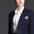 thumbnail image 3 of LYMAYTER Rhinestone Snowflake Brooch Women's Elegant Snowflake Brooch - Rhinestones, for Costumes, 3 of 6