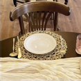 thumbnail image 7 of Paper Braided Round Placemats Natural Non-Slip Heat Resistant Table Mats for Dining Tables Farmhouse Woven Indoor & Outdoor Place mats for Thanksgiving., 7 of 7
