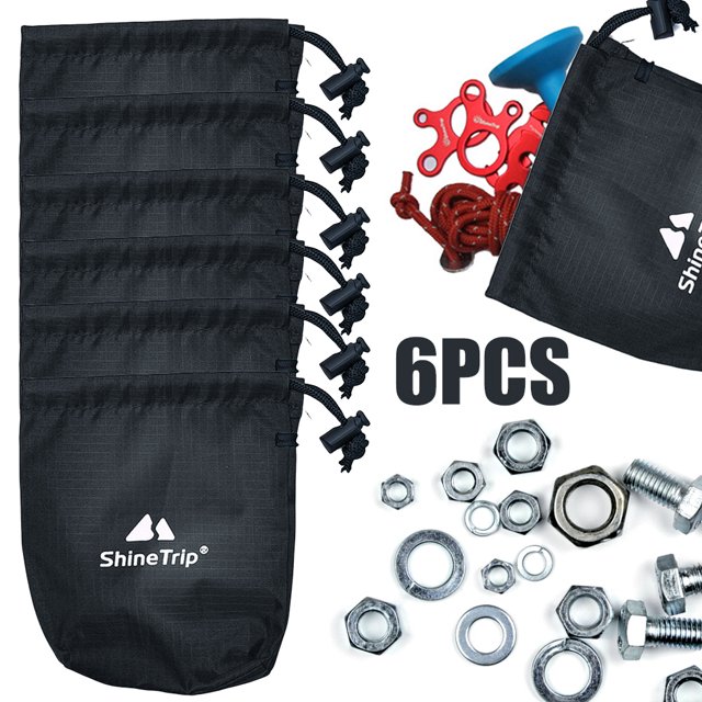 Shanqu Almacenamiento para Equipos Al Aire Libre Utilidad Hebilla Cuerda Hebilla para Accesorios Pequeños Organizadora Portátil Con Cordón para (Negro I)