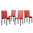 thumbnail image 3 of 5-piece metal set with faux marble table and red seating / Adds charm to dining room, 3 of 3