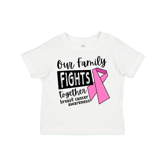 Inktastic Our Family Fights Together Breast Cancer Awareness Boys or Girls Toddler T-Shirt