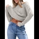 thumbnail image 1 of Suéteres de Cuello Redondo de Punto Extragrandes para Mujer Gris XL, 1 of 8