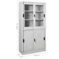 thumbnail image 5 of vidaXL Filing Cabinet Storage Office File Cabinet with Sliding Door Steel, 5 of 28