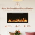 thumbnail image 3 of Modern Ember Aerus Slim 36 Inch Smart Linear Electric Fireplace | Recessed in-Wall or Wall-Mount, 3 of 9