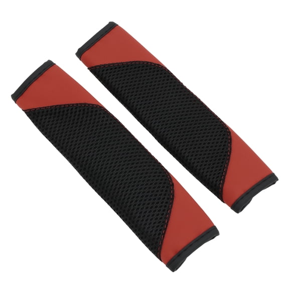 Unique Bargains Red Seat Belt Cover Pad 22cm Seatbelt Strap Cushion Shoulder Padding 2 Pcs