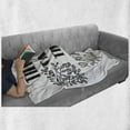 thumbnail image 5 of Saying Soft Flannel Fleece Blanket, Things Take Time Just Be Patient Typography on a Simplistic Background, Cozy Plush for Indoor and Outdoor Use, 50" x 70", Charcoal Grey and White, by Ambesonne, 5 of 5