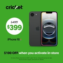 Cricket Wireless Apple iPhone 16e 8GB RAM (Prepaid), Midnight