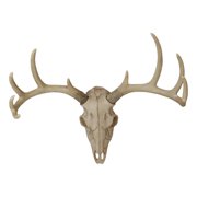 Ebros Gift Rustic Hunter 15.5” x 14.25” Deer Skull Antler Wall Pediment