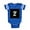 Royal Blue, variant on - Gothic Initial Z - Cute Infant Baby Football Bodysuit