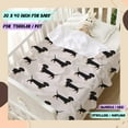 thumbnail image 2 of Cute Wiener Dog Dachshund Throw Blanket Fannel Fleece Super Soft Funny Blanket Travel Throw Blanket for Bed Couch Sofa 40 x 50 Inch for Kid, 2 of 6