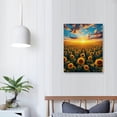 thumbnail image 4 of JRXY Canvas Prints Wall Art Lavender Garden Sunflower with Sunset Wall Art Painting, Elephant Beautiful Landscape, Framed Print Poster for Living Room Bedroom (sunflower) 12x16 in, 4 of 5