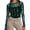 Green, variant on .Mesh Long Sleeve Blouse, Fashionable Sheer Crewneck Top with Rhinestone Detail, Elegant Evening & Casual Wear, See-Through Sequin Party Shirt Base Layer
