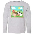thumbnail image 3 of Inktastic Farm Animals with Cow, Chick and Pig Long Sleeve Youth T-Shirt, 3 of 5