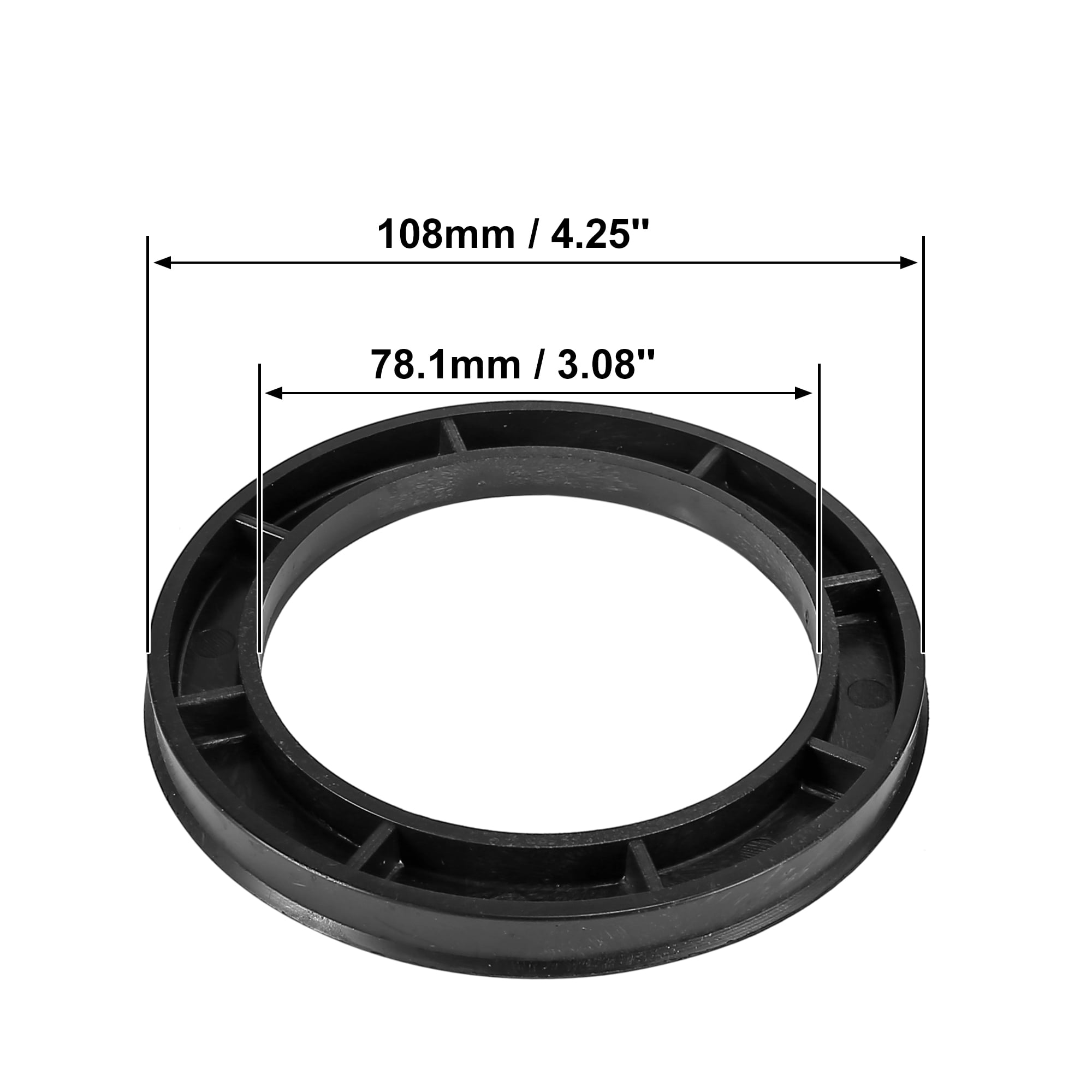 Unique Bargains 4 Pcs Plastic 78.1mm to 108 mm Car Hub Centric Rings