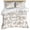 Brown, variant on Boho Yellow Floral Bedding 3 Piece Duvet Cover Set California King, Vintage Farmhouse Paisley Plant Leaf Soft Microfiber Comforter Cover with Zipper Closure & Pillowcases, FadeResistant Quilt Cover