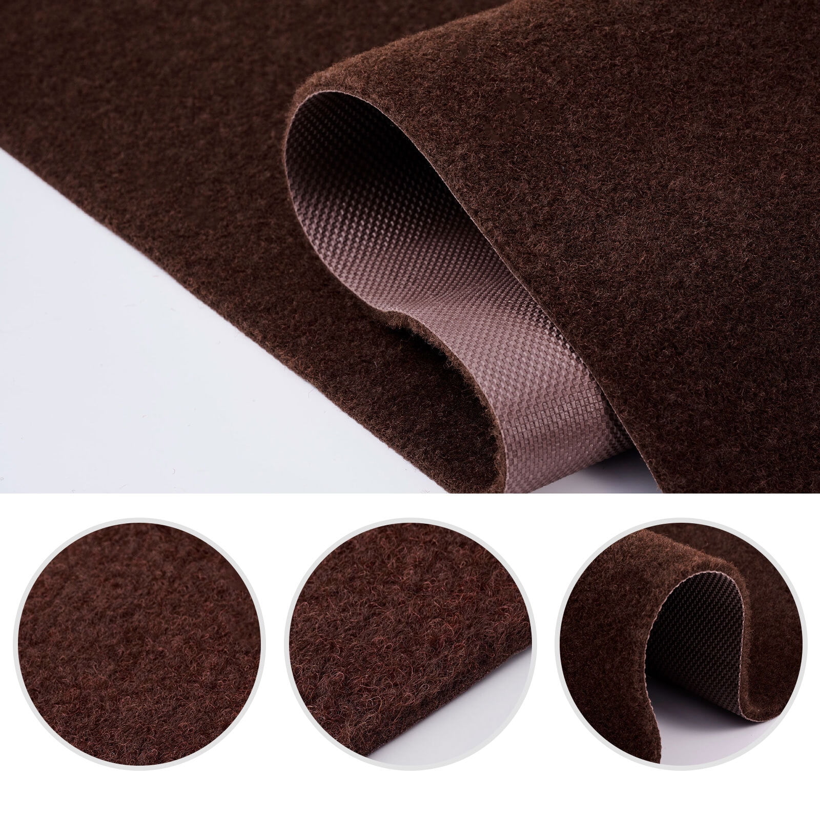 BESTVUE Runner Rug Outdoor Non Slips Carpet Runners Indoor Utility Area Rugs Mat for Kitchen Hallway Entryway Garage with Rubber Backing Dark Brown 3ft x 17ft