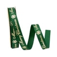 thumbnail image 2 of Cinta de poliéster de 10 yardas de 10 mm de ancho, cintas de de nieve de feliz Navidad para decoración navideña, envoltura de regalos, decoración Verde Macarena Cinta de navidad, 2 of 8