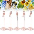 thumbnail image 1 of 5Pcs Table Card Holder,Cute Metal Wire Table Sign Stand Photo Picture Holders Menu Memo Clips For Centerpieces Wedding Anniversary Party Birthday, 1 of 8