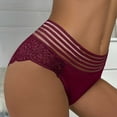 thumbnail image 4 of Elainilye Fashion Womens Boxer Briefs Underwear Sexy Seamless Underwear Boxer Shorts Breathable Lace Strapcross Underwear,Red, 4 of 5