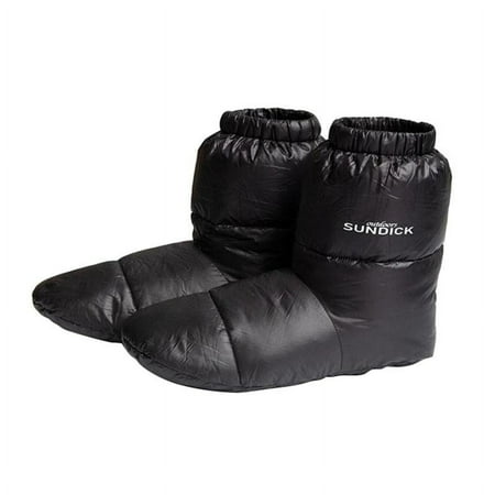

Outdoor Winter Duck Down Booties Thermal Slippers Camping Boots Black 28cm