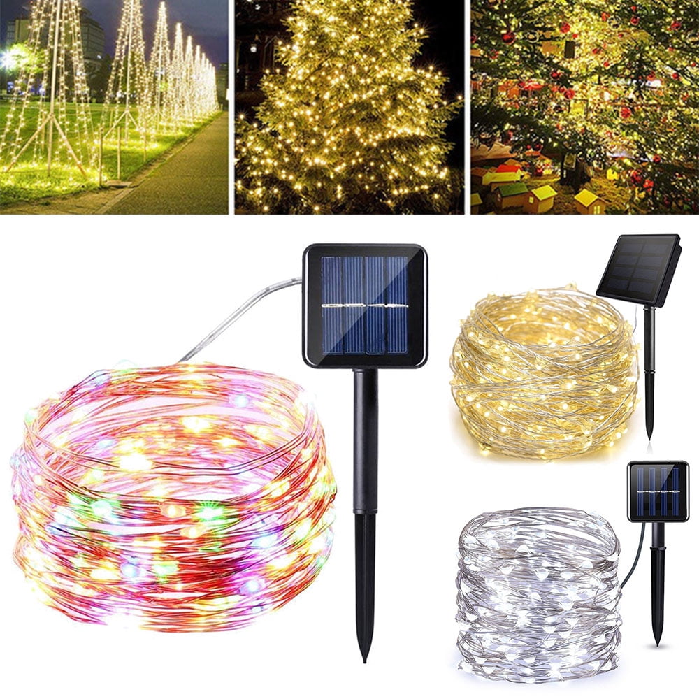 5-20M 50-200 Led Solar Power Fairy Light String Lamp Party Xmas Garden Decor Out 