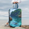 thumbnail image 7 of Hirioo Tropical Paradise Window View for Elasticity Suitcase Cover (No luggage Included) Durable Luggage Protector Fits 18-32 Inch Luggage-Large, 7 of 7