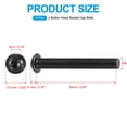 thumbnail image 2 of Uxcell Button Head Socket Cap Bolts Screws Alloy Steel Hex Socket Cap Screws Hex Drive Full Machine Thread M8-1.25x64mm 10Pcs, 2 of 6