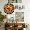 thumbnail image 4 of Autumn Maple Leaf Wall Clock Wooden Frame 10-Inch Silent Wooden Wall Clock, Battery Operated (AA Batteries Not Included), Artistic Home Decor, 4 of 7