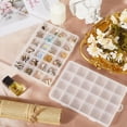 thumbnail image 3 of 1set 2pcs Plastic Bead Storage Containers 24 Compartments Rectangle White 19x13x2.2cm Hole: 6x16.5mm Compartment: 30x30mm, 3 of 5