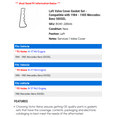 thumbnail image 2 of Left Valve Cover Gasket Set - Compatible with 1984 - 1985 Mercedes-Benz 500SEL, 2 of 2