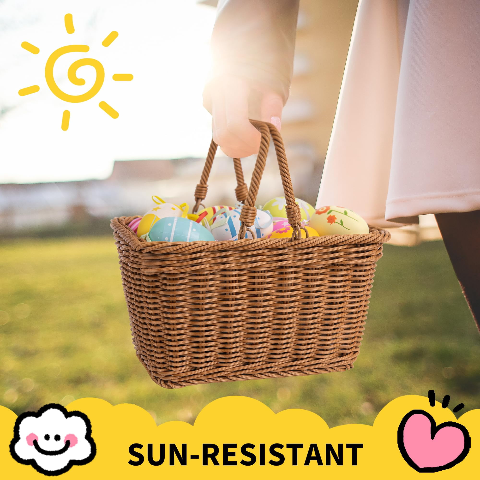 Bike Basket, Front Bicycle Bike Baskets, Small Wicker Bike Basket , Small Wicker Basket for Bike, 1-Pack