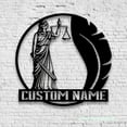 thumbnail image 2 of Craftnamesign Custom Scales Of Justice Metal Wall Art Led Light, Legal Assistant Sign, Lawyer Gifts, 2 of 5