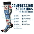 thumbnail image 2 of FORMRS Womens Knee High Socks Casual Long Thick Travel Daily Wear, 2 Pairs, Black Cats and Hearts, 2 of 6