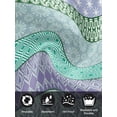 thumbnail image 7 of Purple Green Boho Cloth Napkins Set of 8 Reusable Dinner Napkins, Vintage Ethnic Tribe Abstract Art Cocktail Napkin Washable Table Napkins for Wedding/Holiday Party/Baby Shower 20"x20", 7 of 7