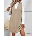 thumbnail image 6 of Zeagoo Oversized Sweater Vest V Neck Sleeveless Sweaters for Women Casual Soft Knit Solid Color Tops, 6 of 9