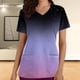 thumbnail image 2 of Camiseta de manga corta con cuello en V y estampado de mujer con estilo Blusa suelta con estampado OAVQHLG3B Store lin121212, 2 of 5