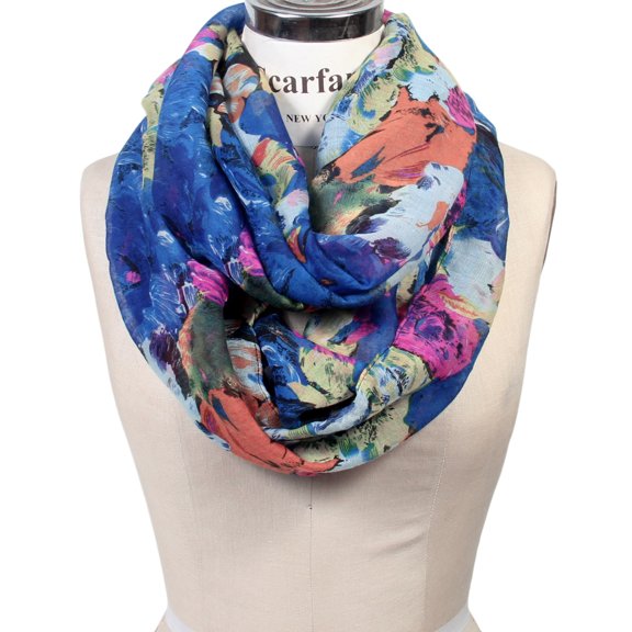 Brushstroke Rose Infinity Scarf
