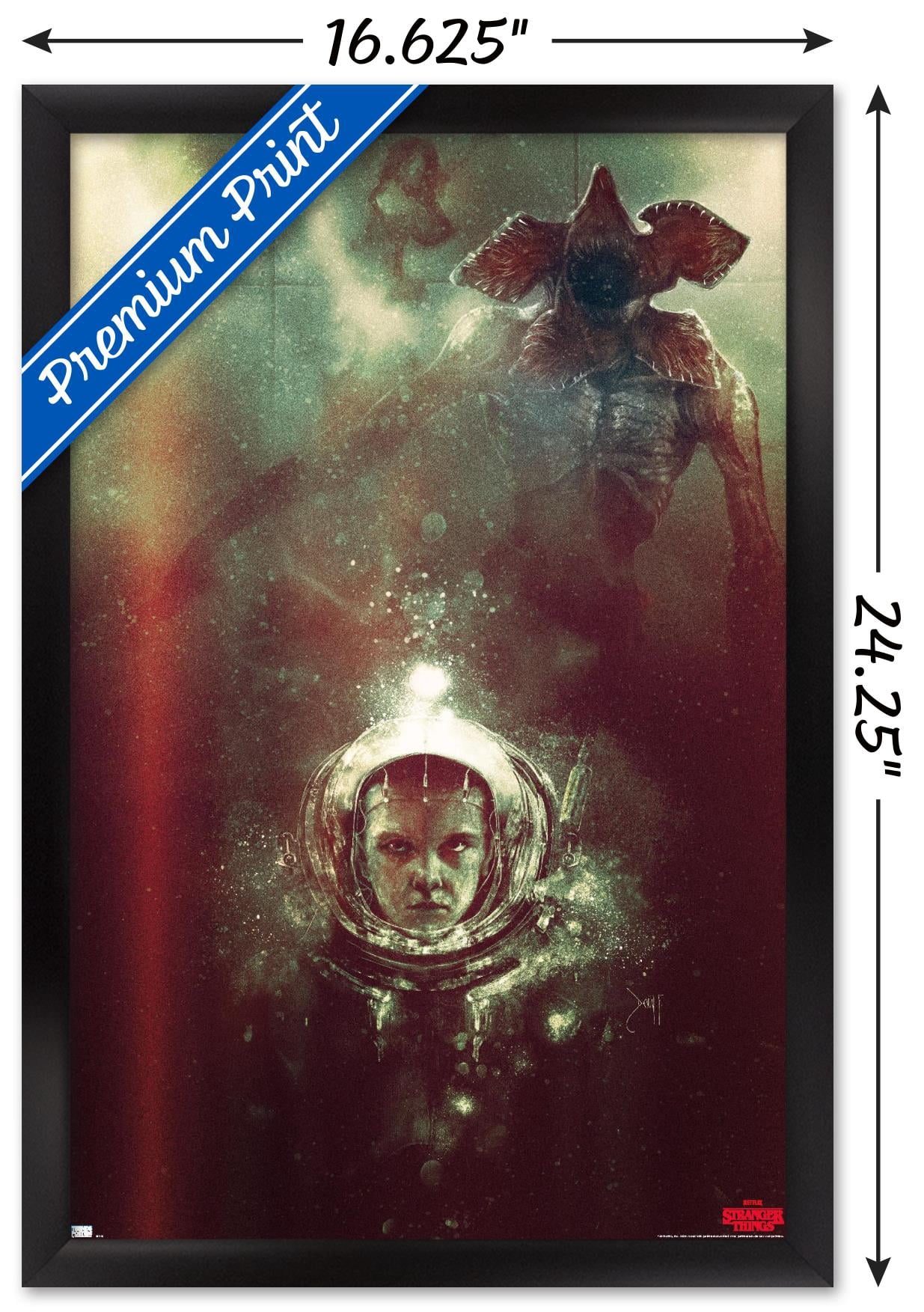Netflix Stranger Things - Underwater Wall Poster, 14.725" x 22.375", Framed