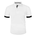 thumbnail image 4 of Generic Men's Casual Business Tee Shirts Short Sleeve Color Block Tops Summer Trendy Tshirt Athletic Polo Shirt Clothing, 4 of 7
